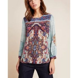 Anthropologie Multicolor Patterned Top